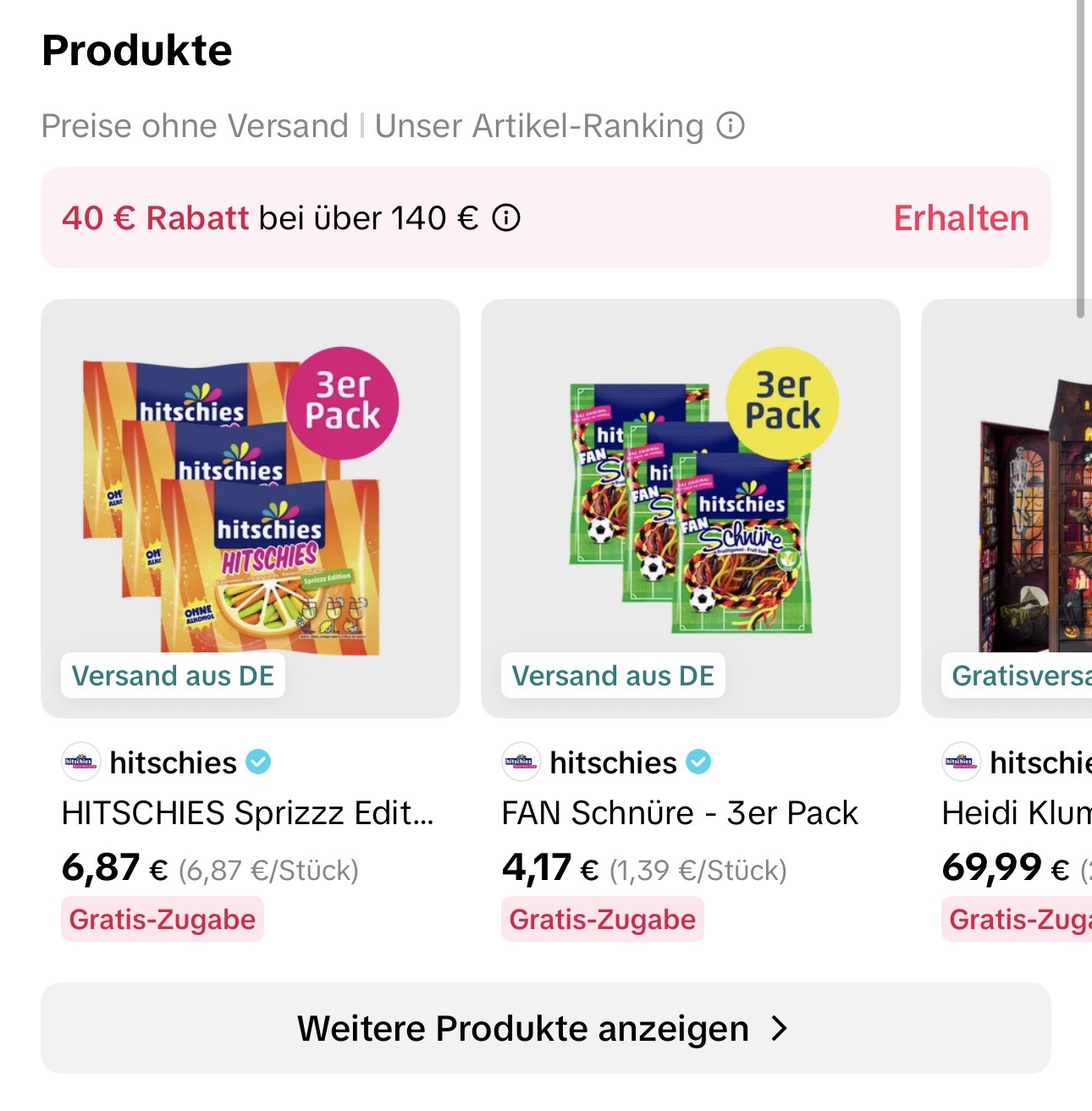 Bundles und Rabatte